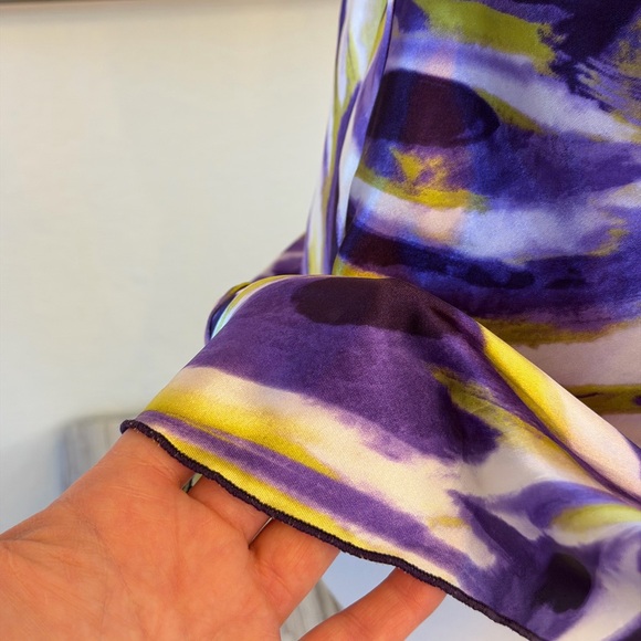 Vintage Y2K BCX Purple Abstract Babydoll Tank | Coquette Fairycore Empire Waist - Picture 11 of 14